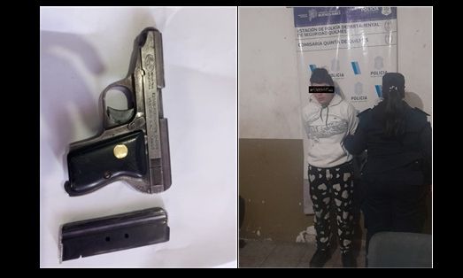 Quilmes – Delincuente detenida, portaba un arma con pedido de secuestro